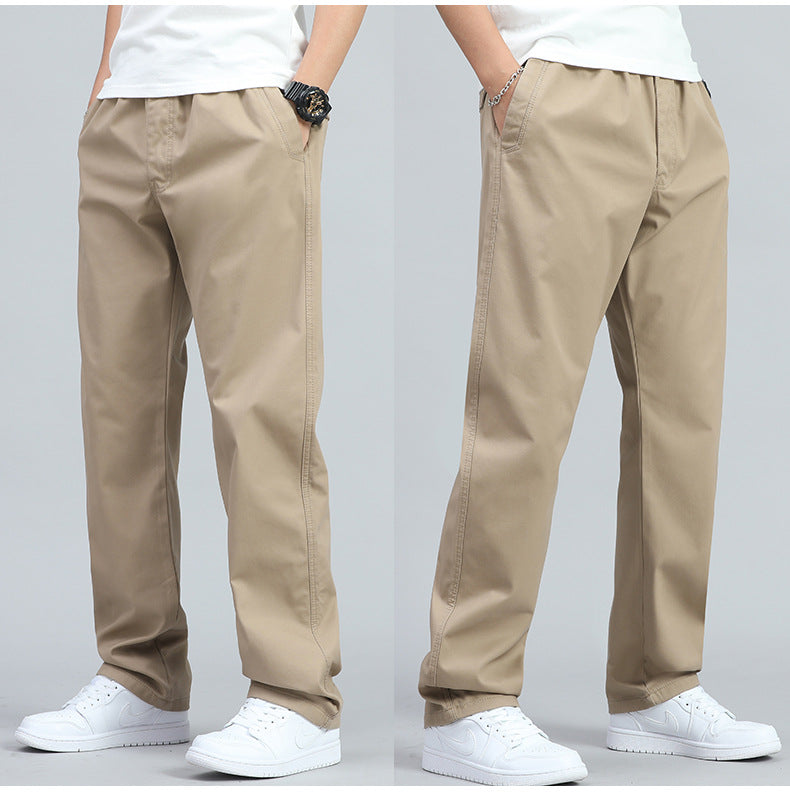 MANSSINO™ | Men's Loose-Fit Cotton Straight-Leg Trousers