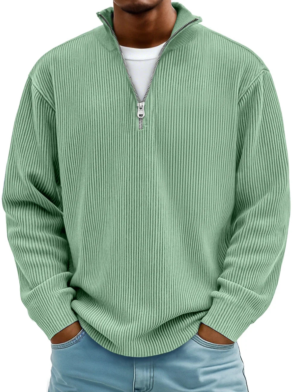 MANSSINO™ | Shape-Hold Half-Zip Knit