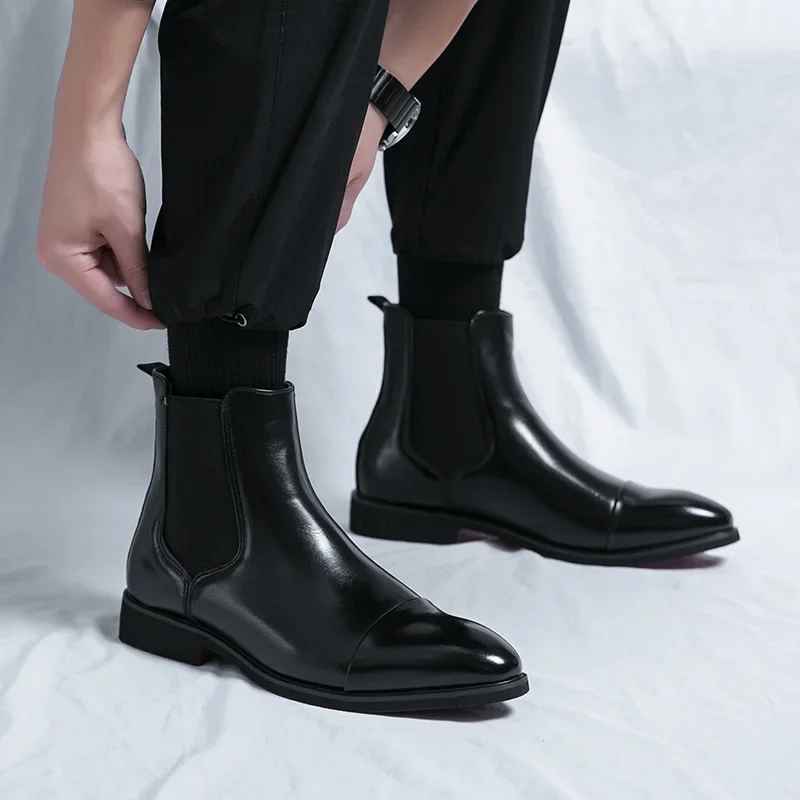 MANSSINO™ | Calvino Leather Chelsea Boots