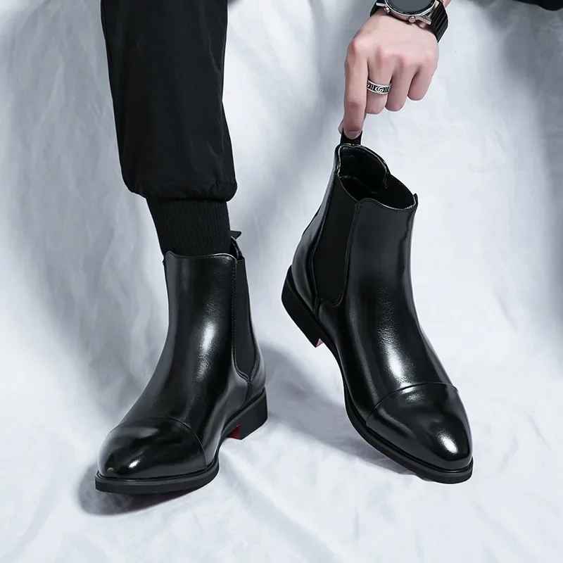 MANSSINO™ | Calvino Leather Chelsea Boots