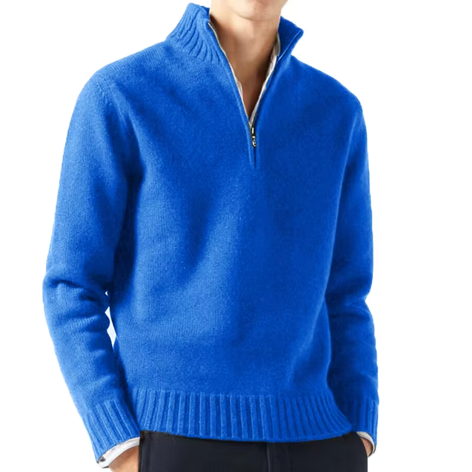 MANSSINO™ | Wool Half-Zip Turtleneck