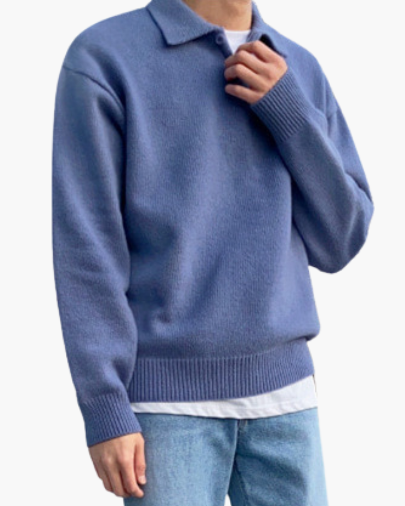 MANSSINO™ | WOOL BUTTONED HALF-ZIP