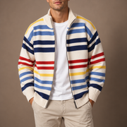 MANSSINO™ | Emmett Striped Zip Cardigan