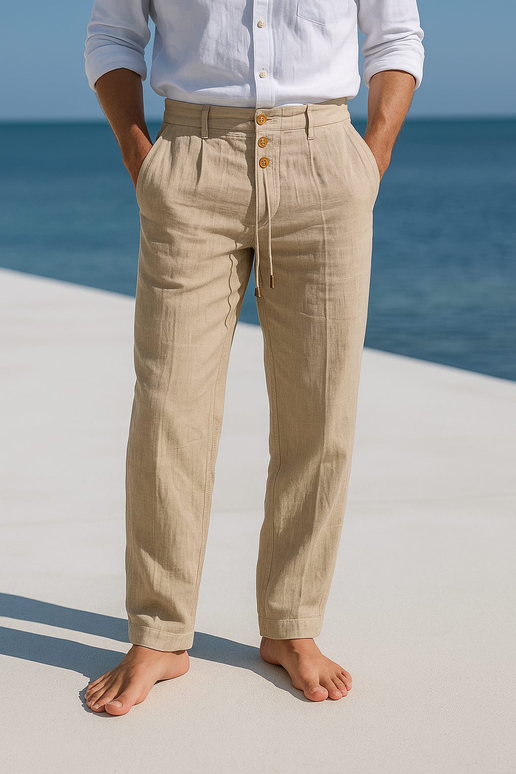 MANSSINO™ | Men's Breathable Linen Adjustable-Waist Trousers