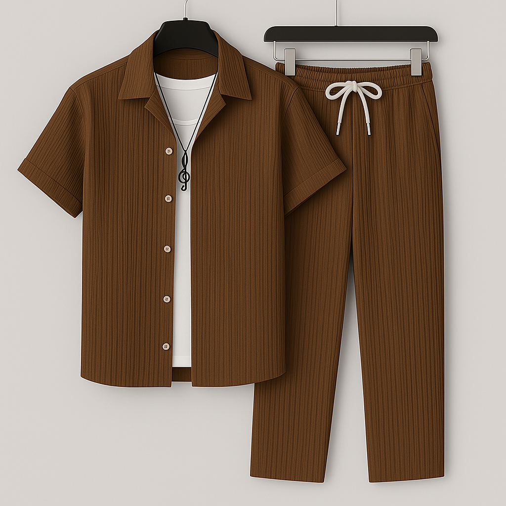 MANSSINO™ | Ribbed Linen Coordinated Set