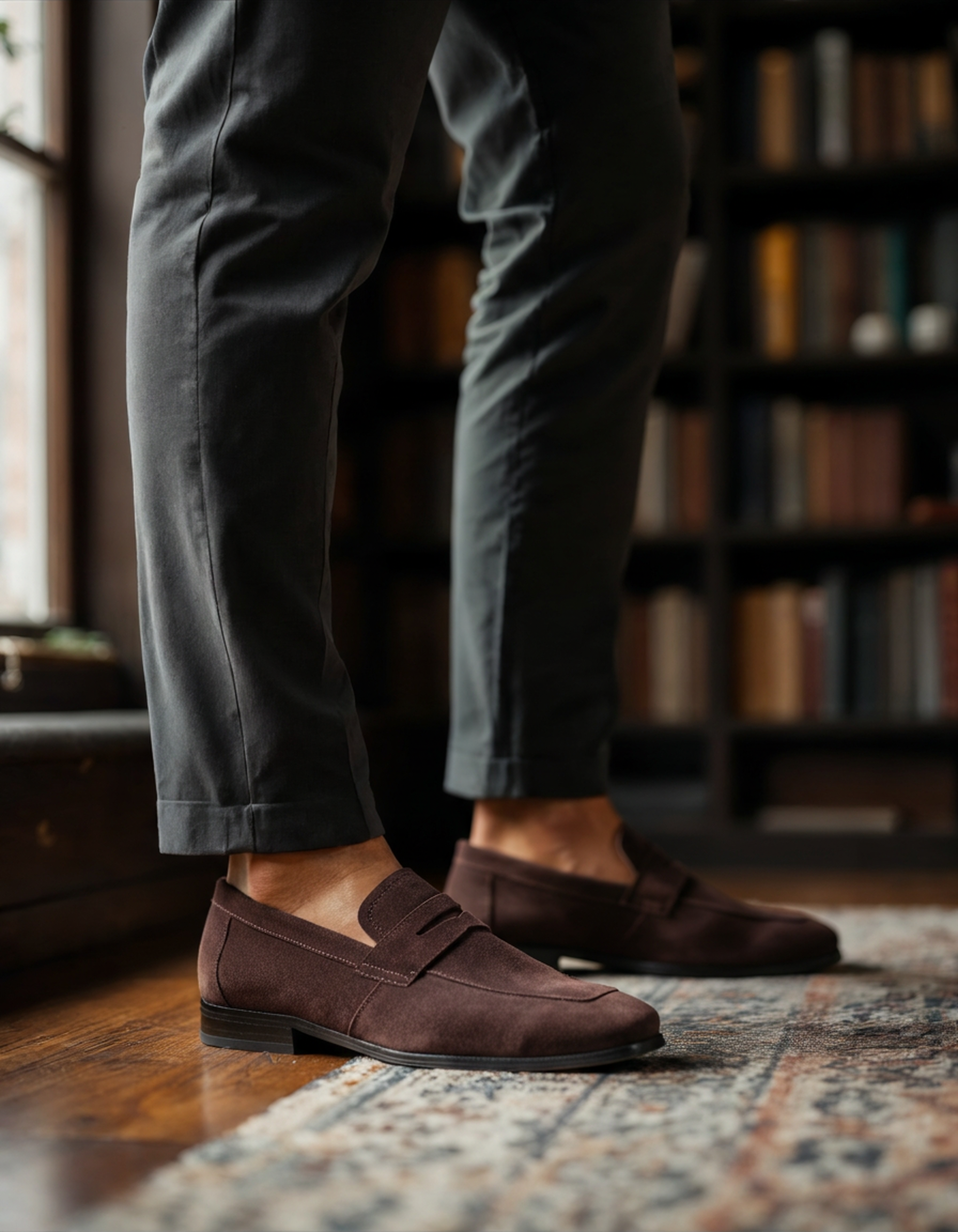 MANSSINO™ | Suede penny loafers