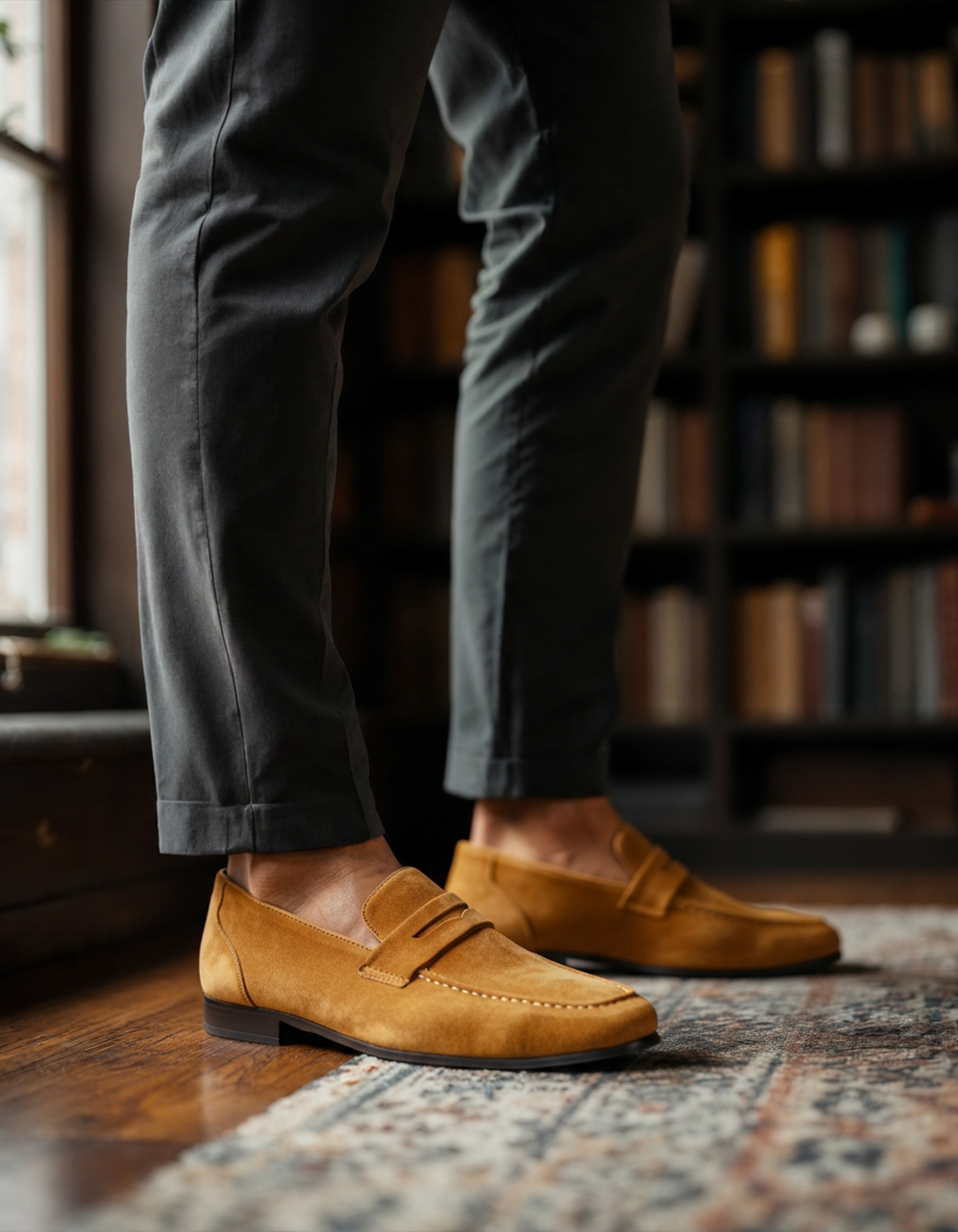 MANSSINO™ | Suede penny loafers
