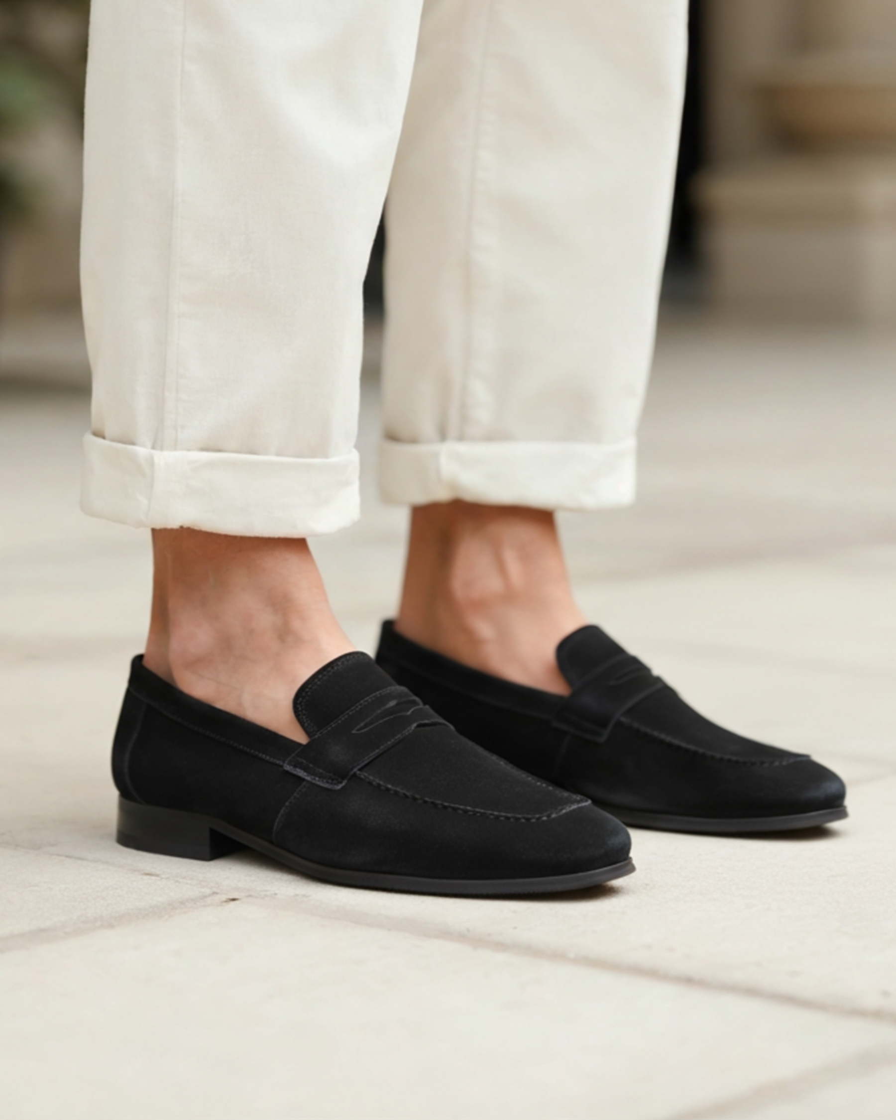 MANSSINO™ | Suede penny loafers