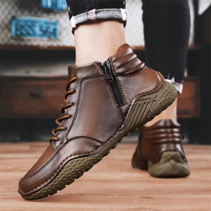 MANSSINO™ | MENS LEATHER ANKLE BOOTS