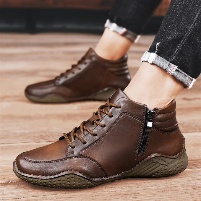MANSSINO™ | MENS LEATHER ANKLE BOOTS