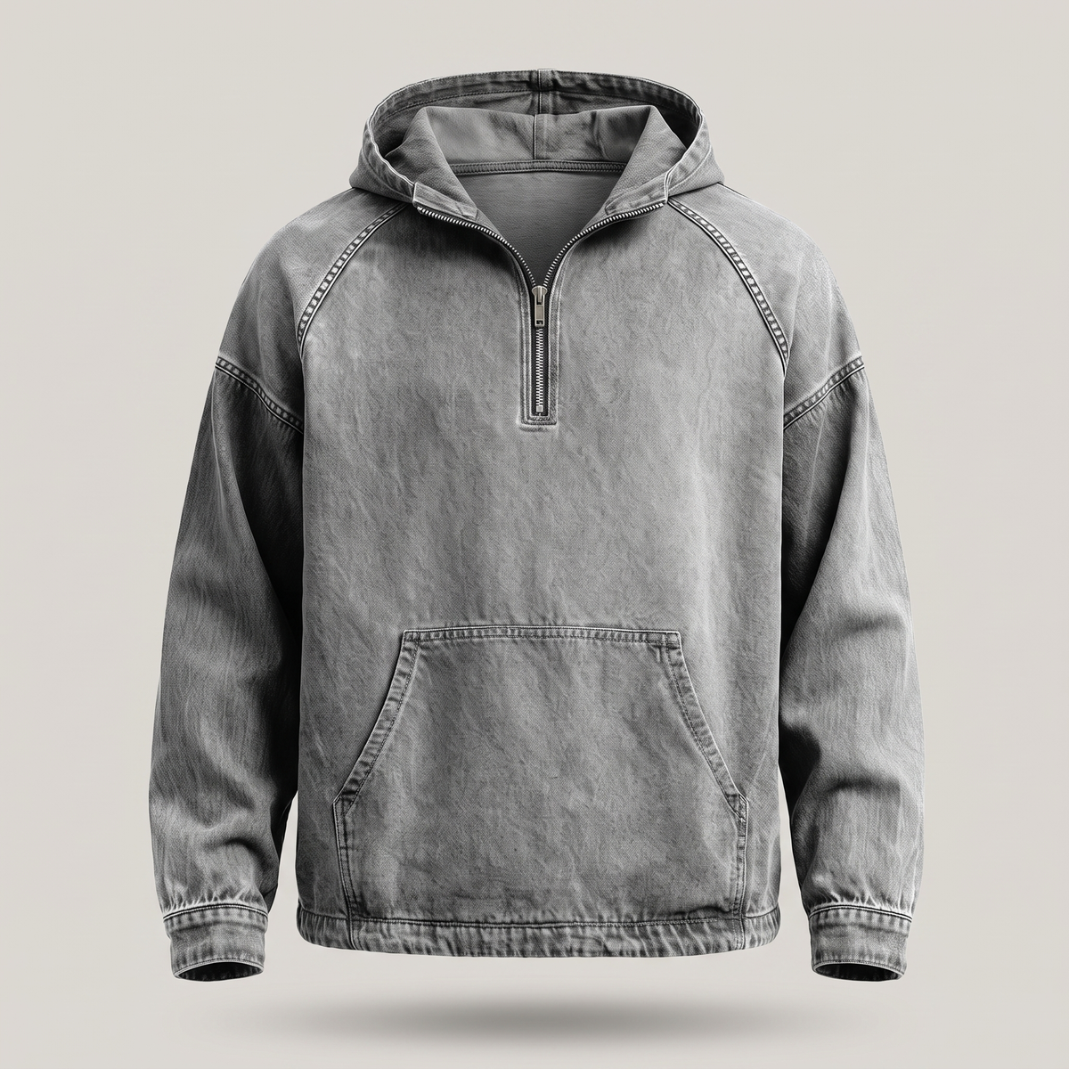 MANSSINO ™ | RIVINGTON HALF-ZIP DENIM JACKET