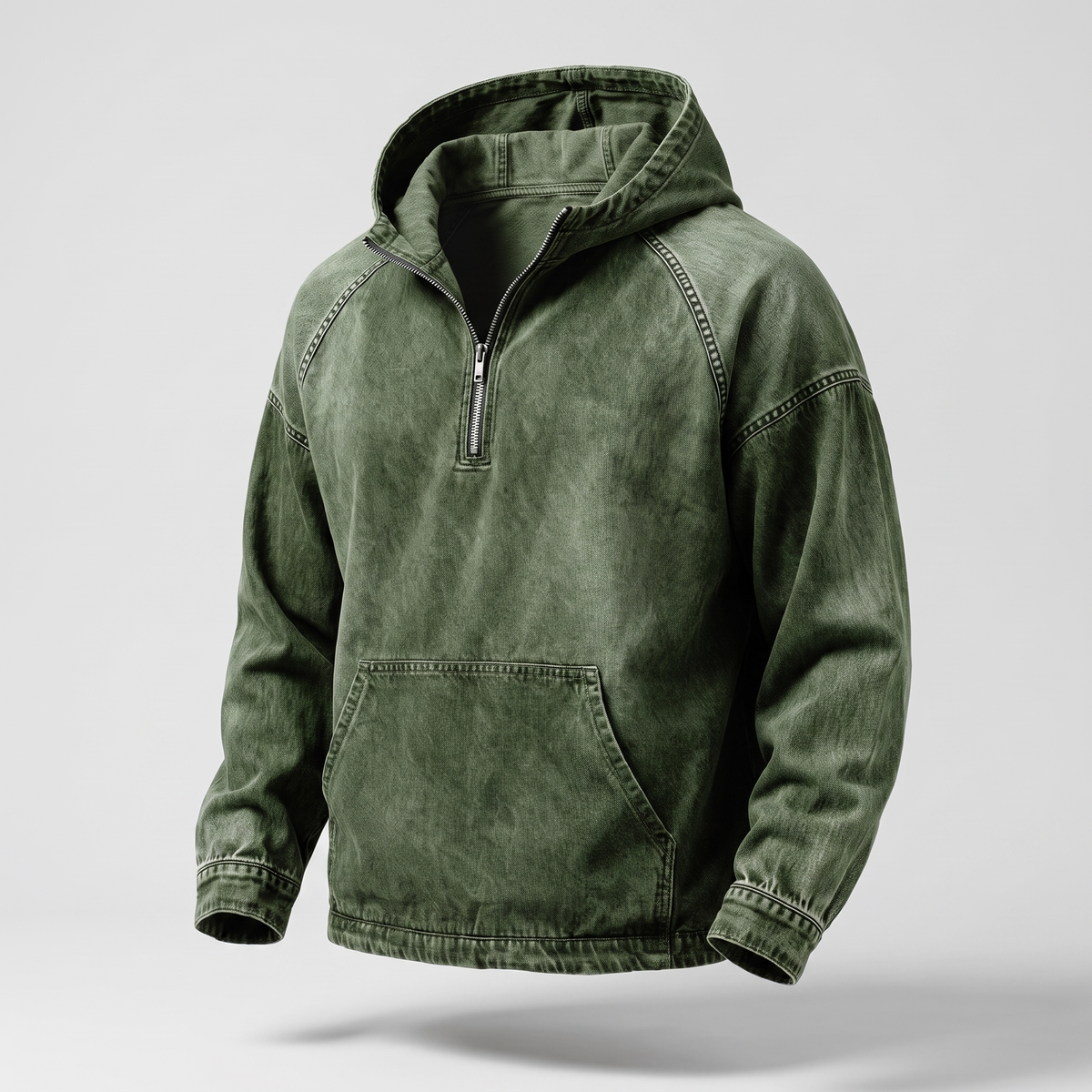 MANSSINO ™ | RIVINGTON HALF-ZIP DENIM JACKET