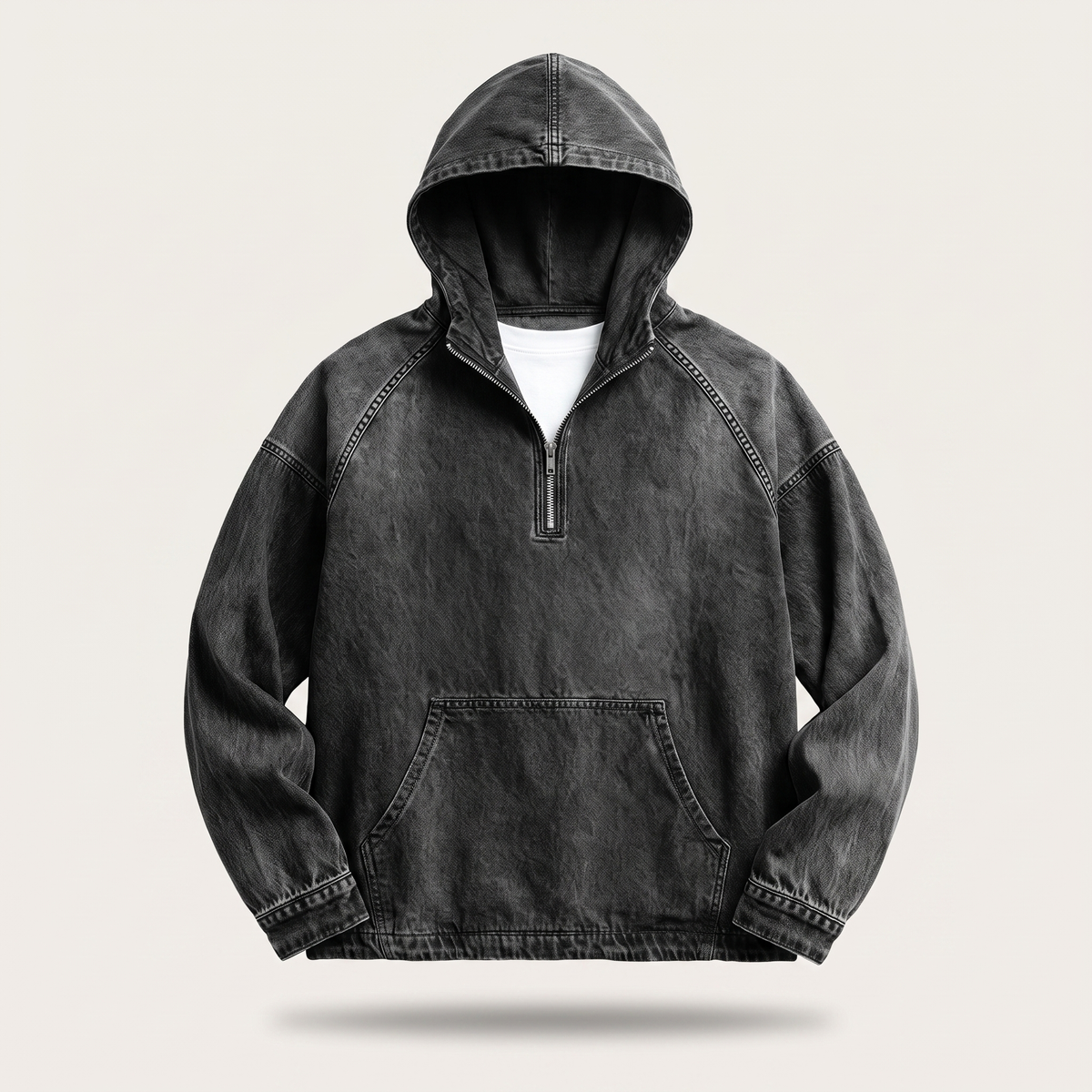 MANSSINO ™ | RIVINGTON HALF-ZIP DENIM JACKET