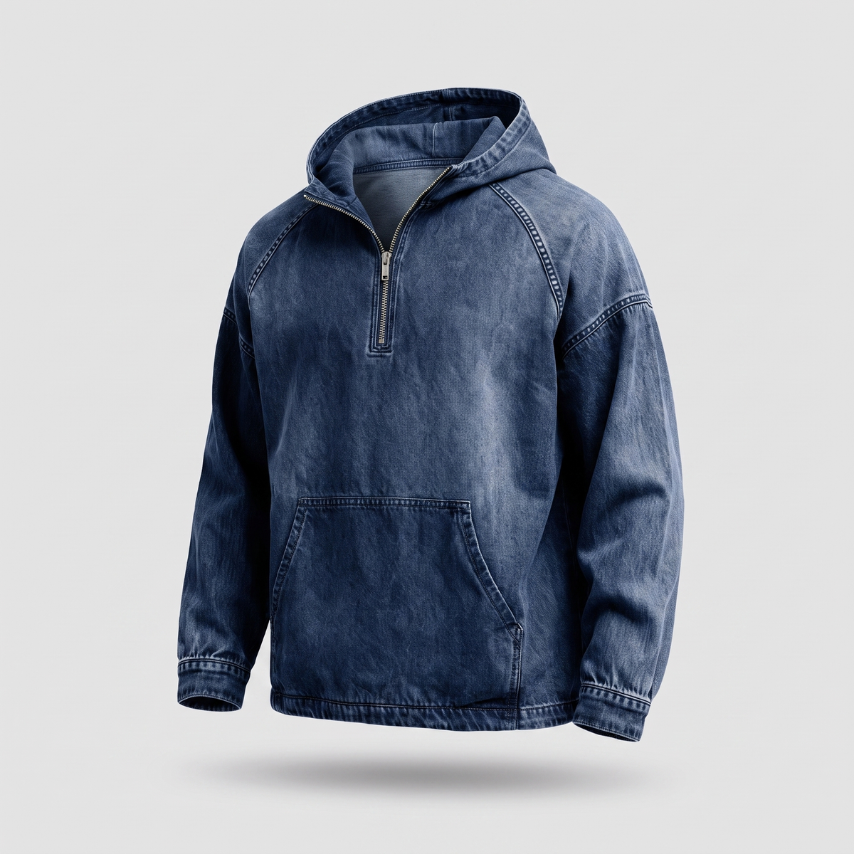 MANSSINO ™ | RIVINGTON HALF-ZIP DENIM JACKET