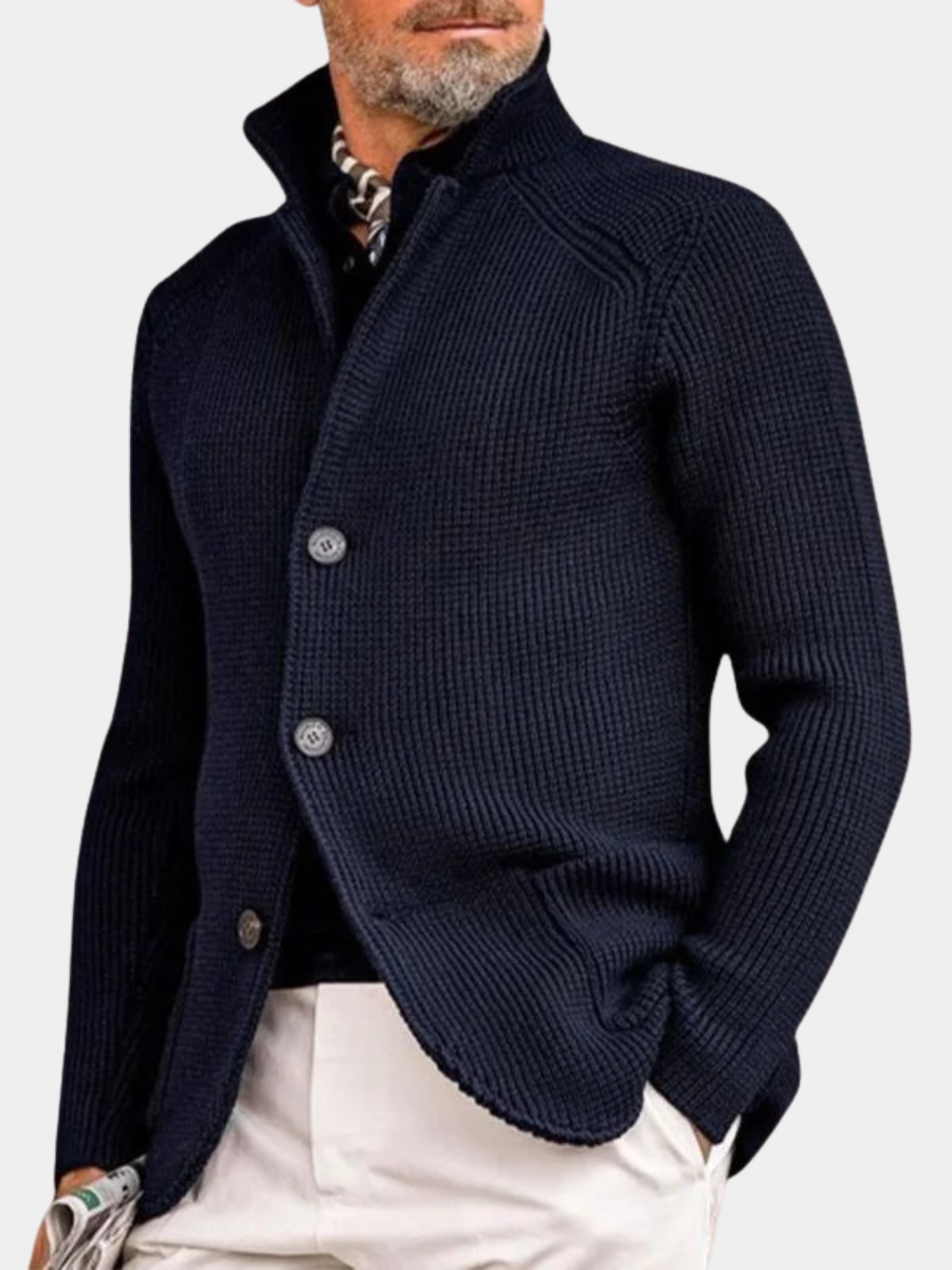 MANSSINO™ | Military-Knit Button Cardigan