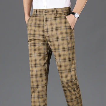 MANSSINO™ | Men's Cotton Check Trousers