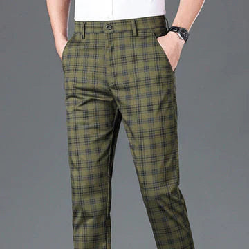 MANSSINO™ | Men's Cotton Check Trousers