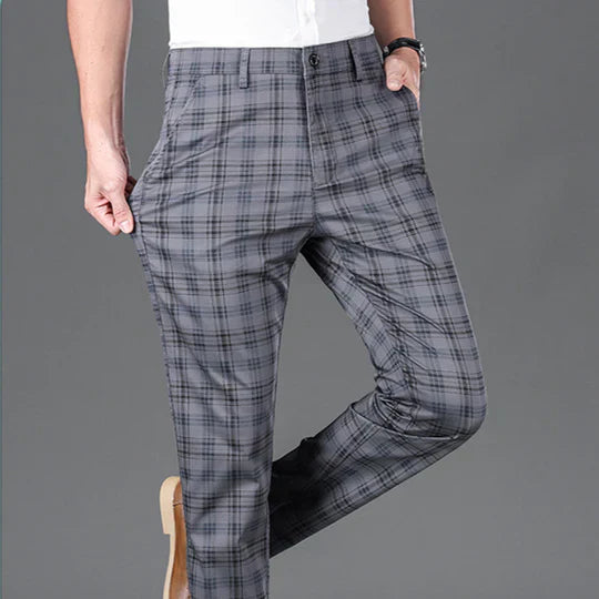 MANSSINO™ | Men's Cotton Check Trousers