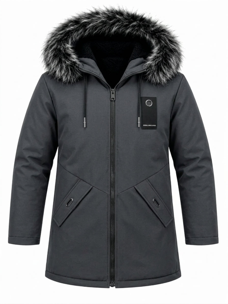 MANSSINO™ | Men's Windproof Hooded Thermal Mid-Length Parka Jacket