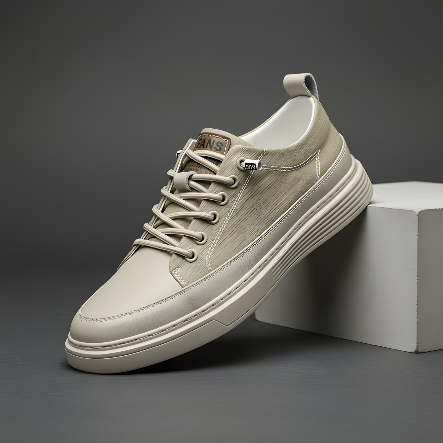 MANSSINO™ | MENS LEATHER TRAINERS