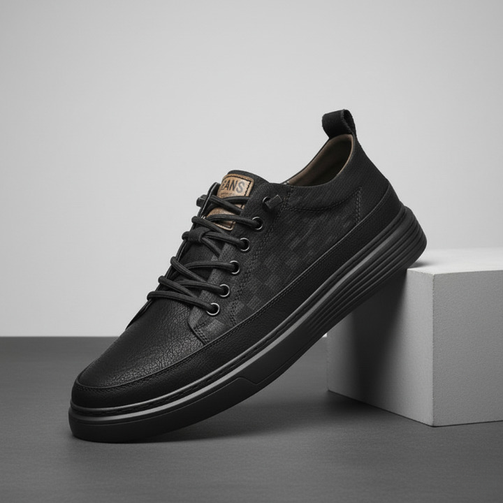 MANSSINO™ | MENS LEATHER TRAINERS