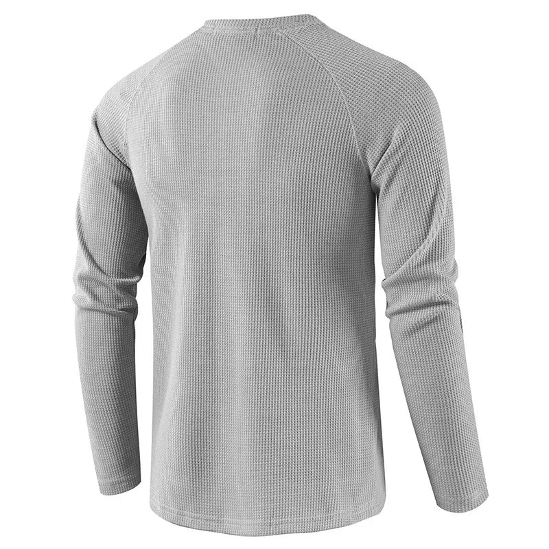 MANSSINO™ | Men's Waffle-Knit Henley Tee