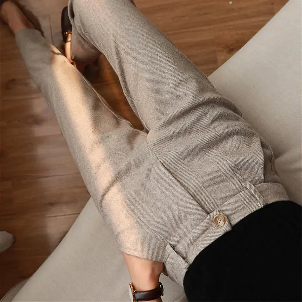 MANSSINO™ | Elegant Pure Wool Tailored Trousers