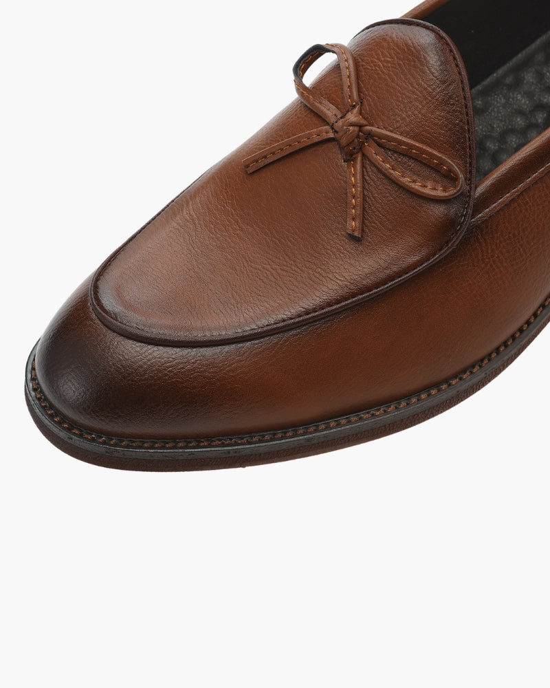 MANSSINO™  | Leather Lace-Detail Loafers