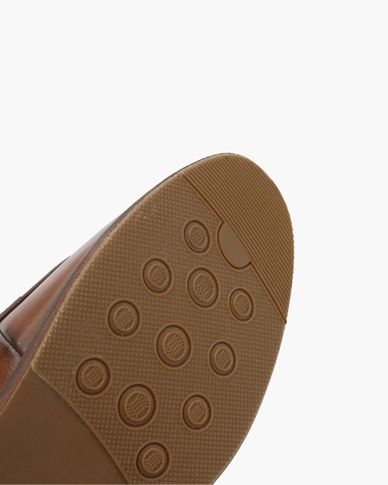 MANSSINO™  | Leather Lace-Detail Loafers