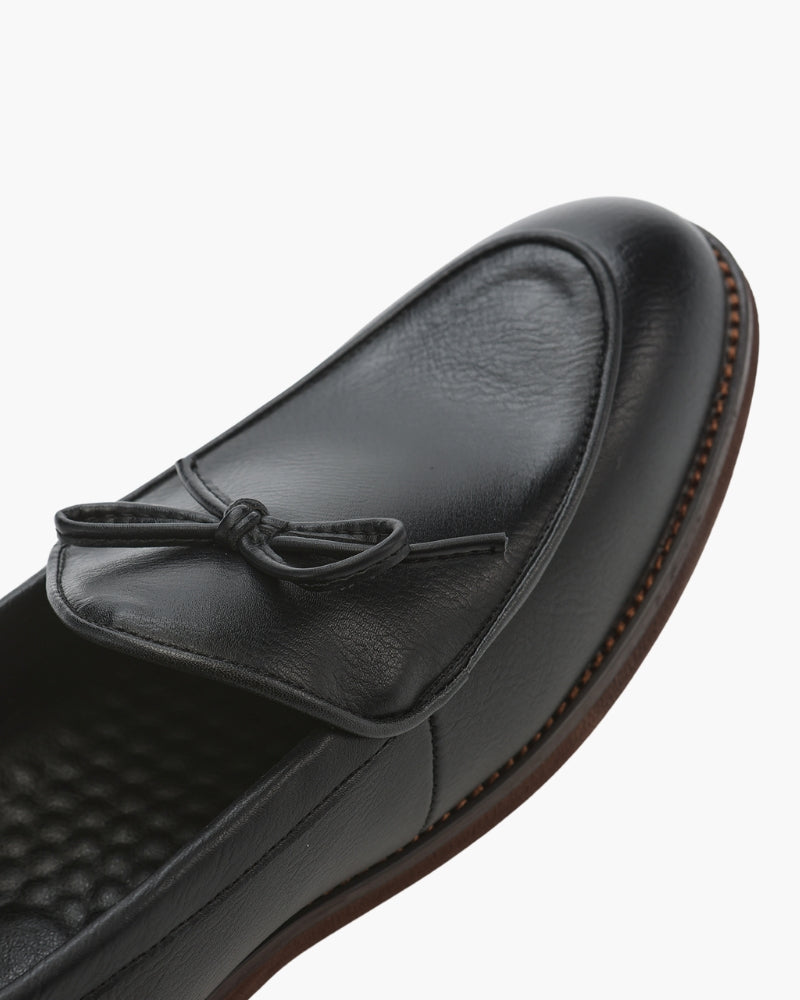 MANSSINO™  | Leather Lace-Detail Loafers