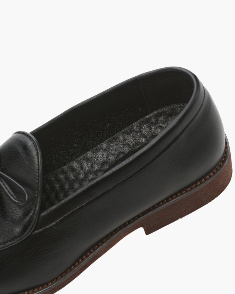MANSSINO™  | Leather Lace-Detail Loafers