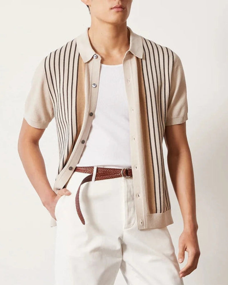 MANSSINO™ | STRIPED KNIT POLO
