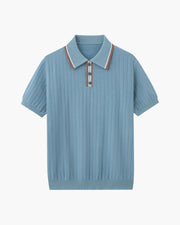 MANSSINO™ | HERRINGBONE KNIT POLO