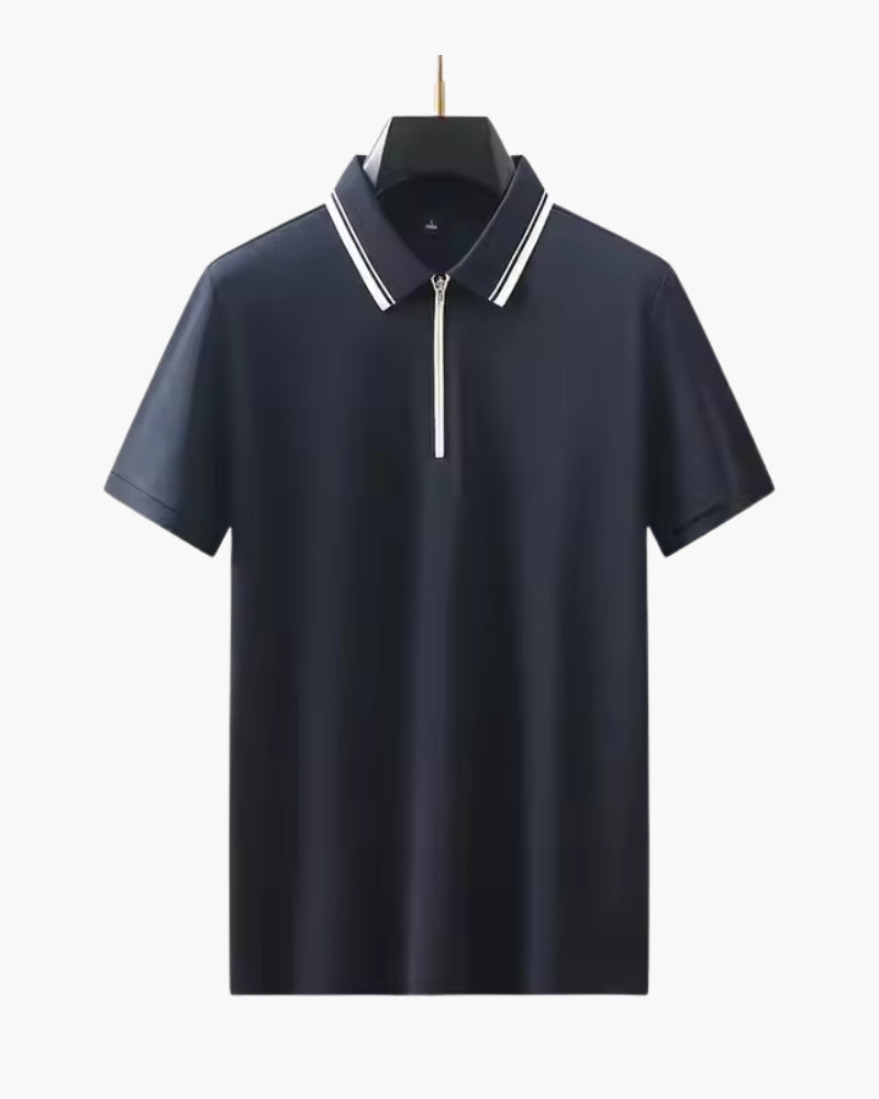 MANSSINO™ | Knit Zip-Neck Polo