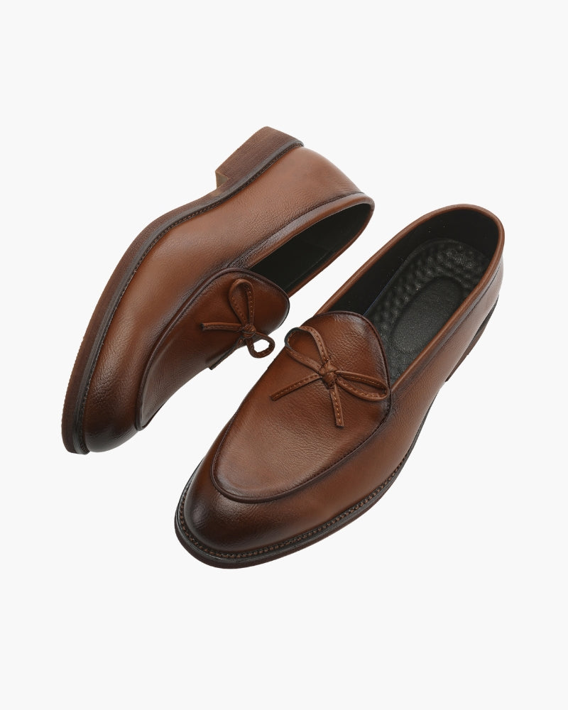 MANSSINO™  | Leather Lace-Detail Loafers
