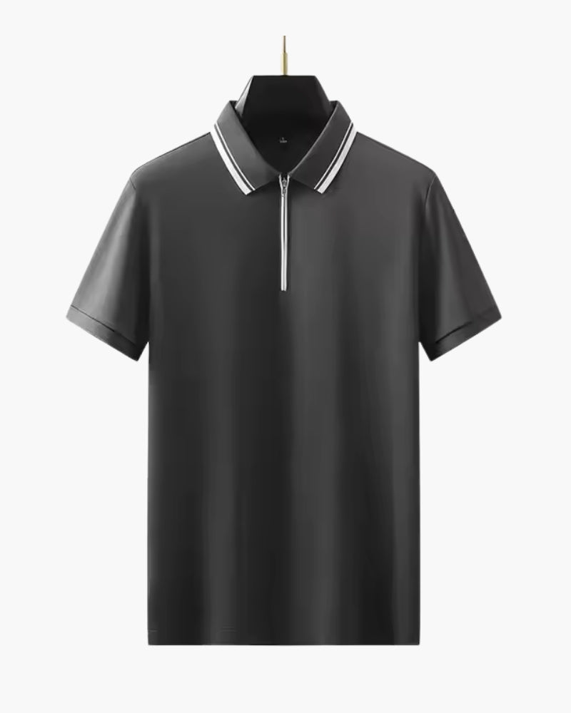 MANSSINO™ | THICK-KNIT ZIP NECK POLO