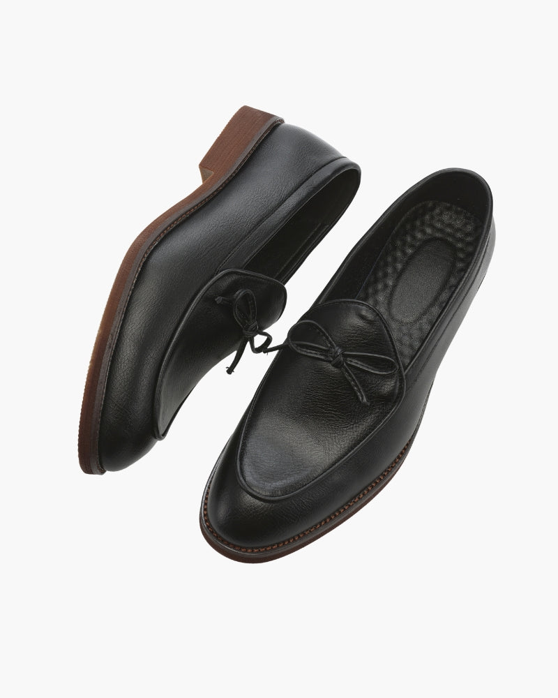 MANSSINO™  | Leather Lace-Detail Loafers