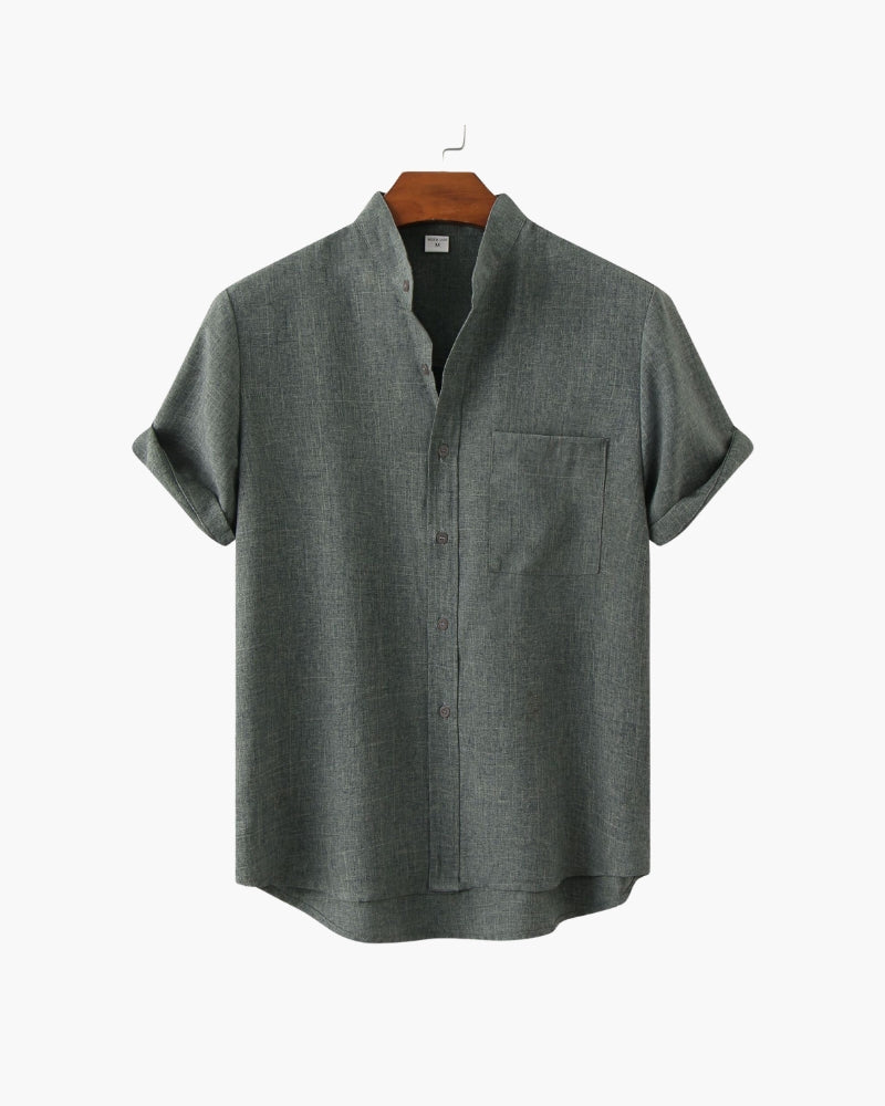 MANSSINO™ | Mandarin Collar Shirt