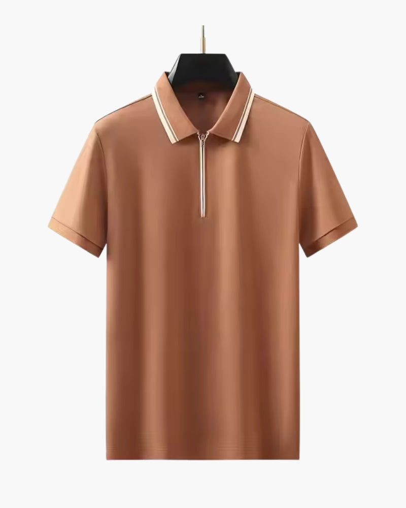 MANSSINO™ | Knit Zip-Neck Polo