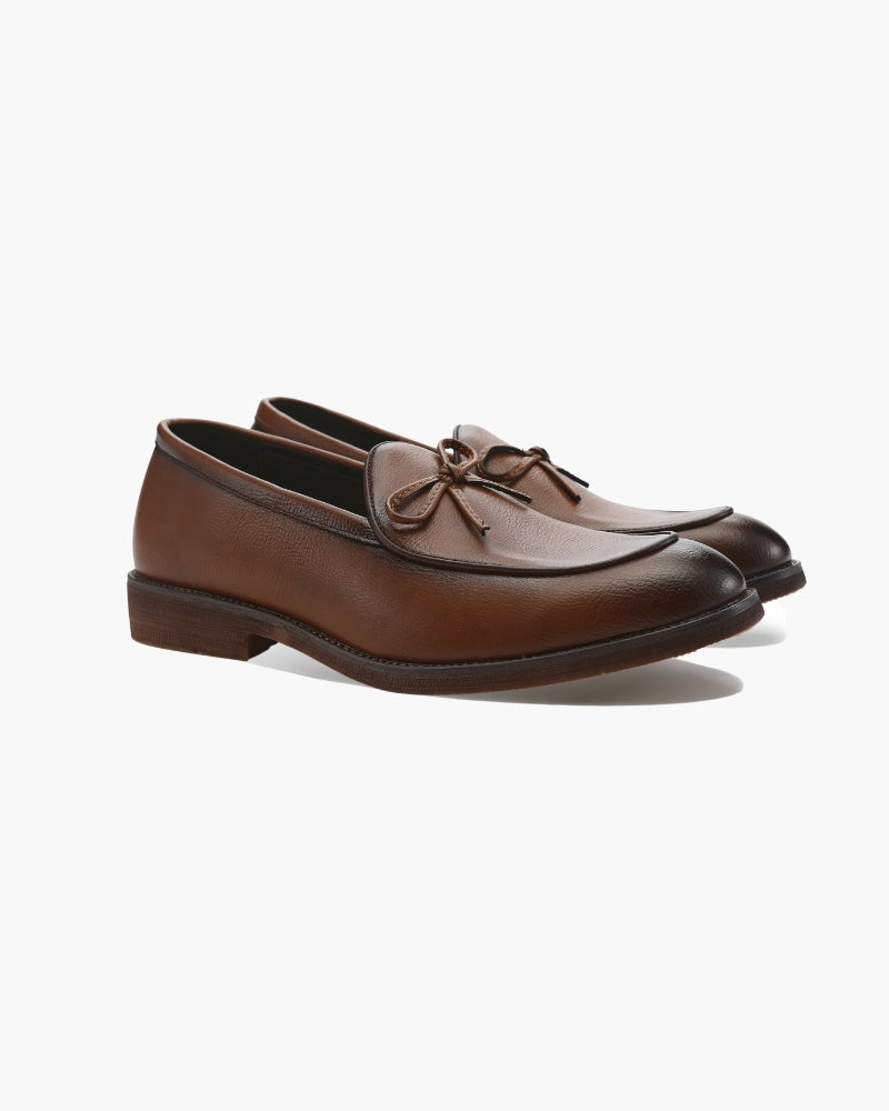 MANSSINO™  | Leather Lace-Detail Loafers