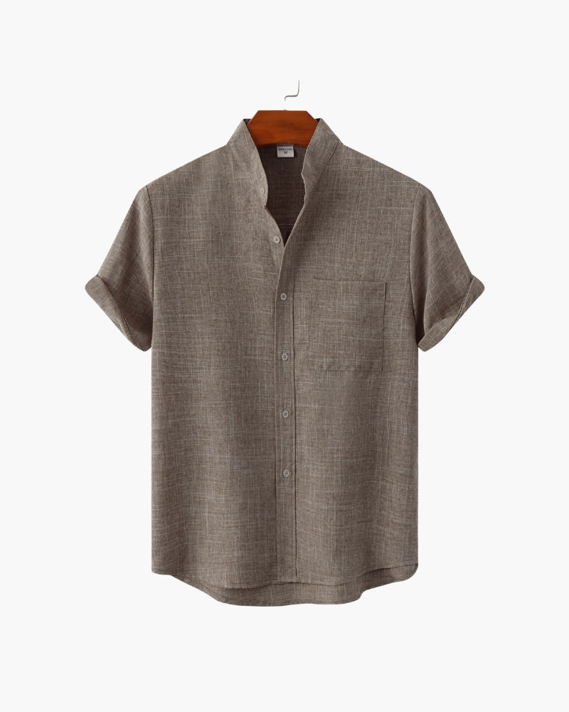 MANSSINO™ | Mandarin Collar Shirt