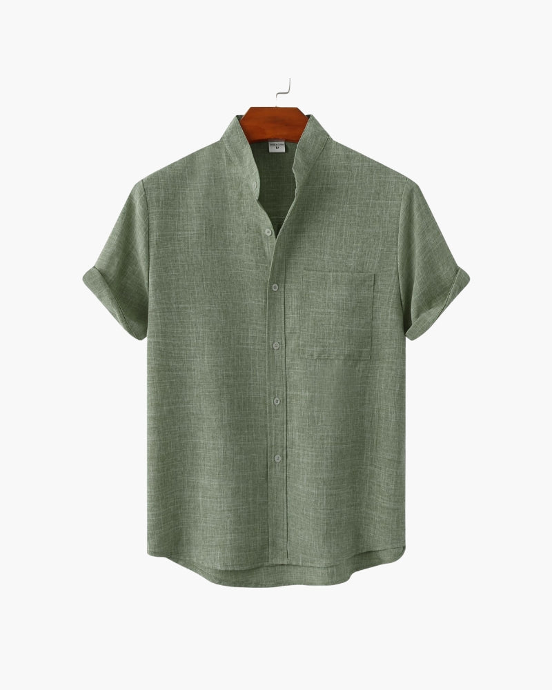 MANSSINO™ | Mandarin Collar Shirt