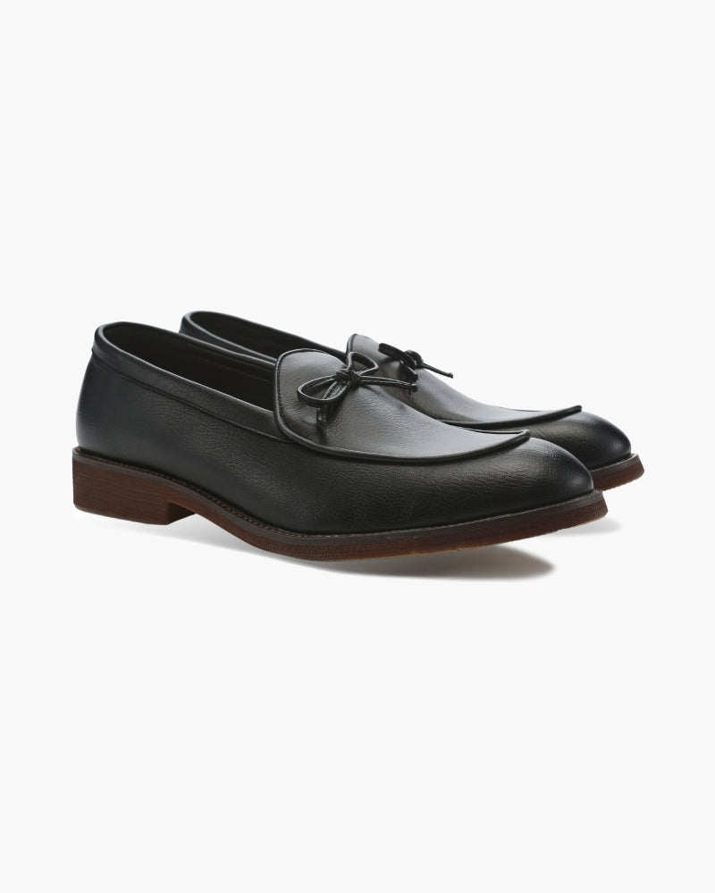 MANSSINO™  | Leather Lace-Detail Loafers
