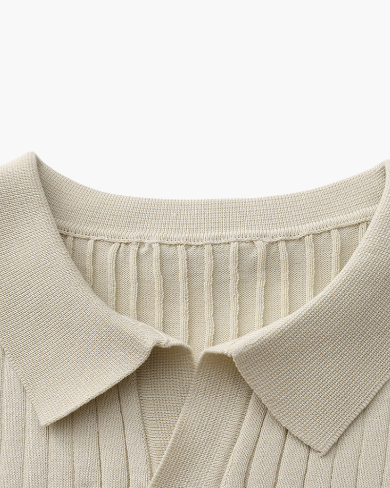 MANSSINO™ | RIBBED KNIT POLO