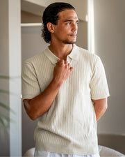MANSSINO™ | Classic Collar Ribbed Knit Polo