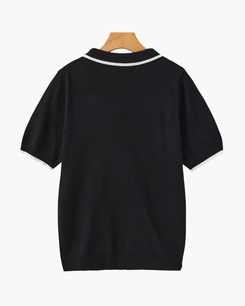 MANSSINO™ | POLO WITH CONTRAST TIPPING