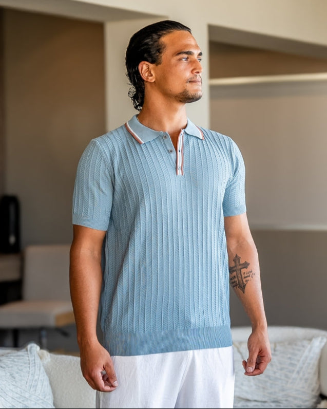 MANSSINO™ | Textured knit polo