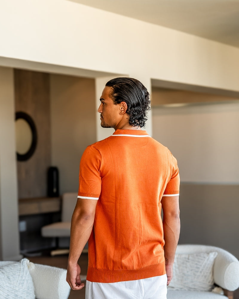 MANSSINO™ | POLO WITH CONTRAST TIPPING