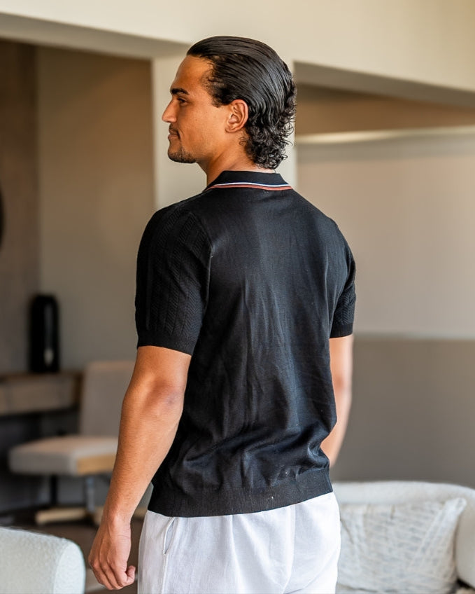 MANSSINO™ | Textured knit polo