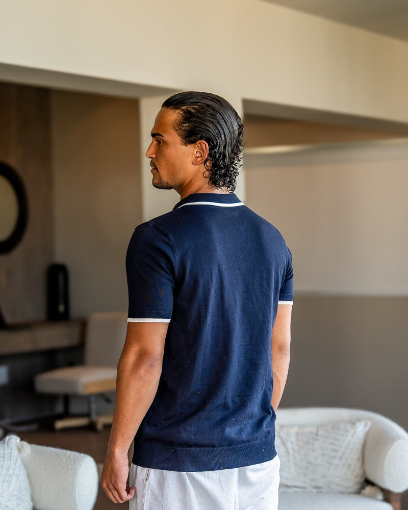 MANSSINO™ | POLO WITH CONTRAST TIPPING
